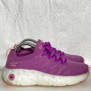 Skechers GoRun Womens Purple Hyperburst Athletic Knit Sneakers Shoes SZ US 9